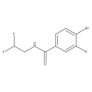 4-Bromo-N-(2,2-difluoroethyl)-3-fluorobenzamide结构式
