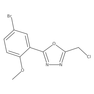 2-(5-Bromo-2-methoxyphenyl)-5-(chloromethyl)-1,3,4-oxadiazole结构式