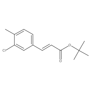tert-Butyl (2E)-3-(3-chloro-4-methylphenyl)prop-2-enoate结构式