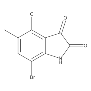 7-Bromo-4-chloro-5-methylindoline-2,3-dione结构式