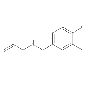(But-3-en-2-yl)[(4-chloro-3-methylphenyl)methyl]amine Structure