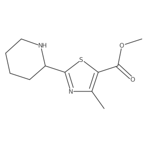 4-Methyl-2-(2-piperidinyl)-5-thiazolecarboxylic acid methyl ester Structure