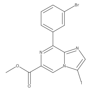 Methyl 8-(3-bromophenyl)-3-iodoimidazo[1,2-a]pyrazine-6-carboxylate Structure