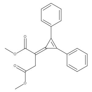 1,4-Dimethyl 2-(2,3-diphenyl-2-cyclopropen-1-ylidene)butanedioate Structure