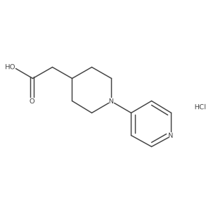 2-[1-(Pyridin-4yl)piperidin-4-yl]acetic acid hydrochloride Structure