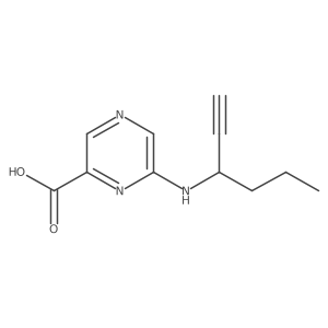 6-[(Hex-1-yn-3-yl)amino]pyrazine-2-carboxylic acid结构式