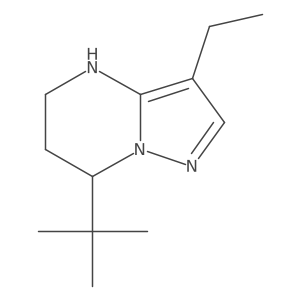 7-tert-butyl-3-ethyl-4H,5H,6H,7H-pyrazolo[1,5-a]pyrimidine结构式