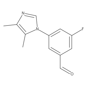 3-(4,5-dimethyl-1H-imidazol-1-yl)-5-fluorobenzaldehyde结构式