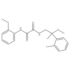 N1-(2-(2-fluorophenyl)-2-methoxypropyl)-N2-(2-(methylthio)phenyl)oxalamide结构式