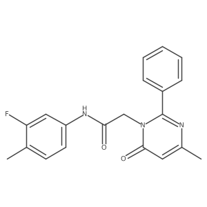 N-(3-Fluoro-4-methylphenyl)-2-(4-methyl-6-oxo-2-phenyl-1,6-dihydropyrimidin-1-YL)acetamide Structure