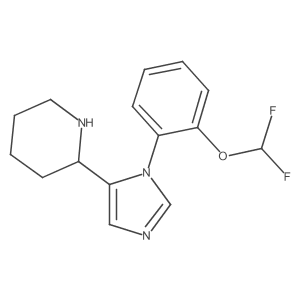 Piperidine, 2-[1-[2-(difluoromethoxy)phenyl]-1H-imidazol-5-yl]-结构式