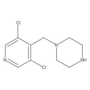 1-[(3,5-Dichloropyridin-4-yl)methyl]piperazine Structure