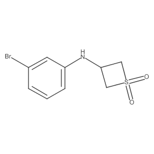 3-((3-Bromophenyl)amino)thietane 1,1-dioxide Structure