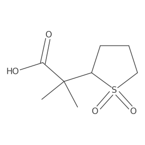 2-(1,1-Dioxidotetrahydrothiophen-2-yl)-2-methylpropanoic acid结构式