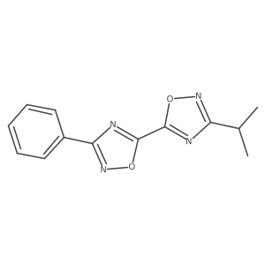 3-Isopropyl-3'-phenyl-5,5'-bi-1,2,4-oxadiazole Structure