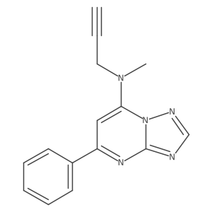 N-methyl-5-phenyl-N-(prop-2-yn-1-yl)-[1,2,4]triazolo[1,5-a]pyrimidin-7-amine结构式