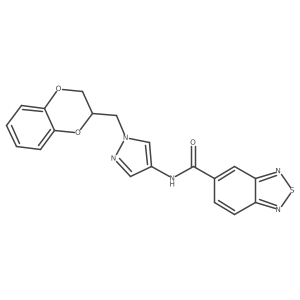 N-(1-((2,3-dihydrobenzo[b][1,4]dioxin-2-yl)methyl)-1H-pyrazol-4-yl)benzo[c][1,2,5]thiadiazole-5-carboxamide Structure