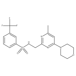 N-((4-methyl-6-morpholinopyrimidin-2-yl)methyl)-3-(trifluoromethyl)benzenesulfonamide Structure