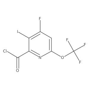 4-Fluoro-3-iodo-6-(trifluoromethoxy)pyridine-2-carbonyl chloride结构式