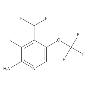4-(Difluoromethyl)-3-iodo-5-(trifluoromethoxy)pyridin-2-amine Structure