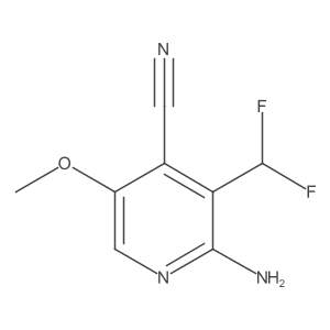 2-Amino-3-(difluoromethyl)-5-methoxyisonicotinonitrile Structure