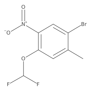2-Bromo-5-difluoromethoxy-4-nitrotoluene结构式
