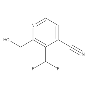 3-(Difluoromethyl)-2-(hydroxymethyl)isonicotinonitrile结构式