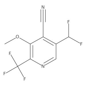 5-(Difluoromethyl)-3-methoxy-2-(trifluoromethyl)isonicotinonitrile结构式