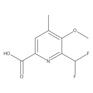 2-(Difluoromethyl)-3-methoxy-4-methylpyridine-6-carboxylic acid结构式