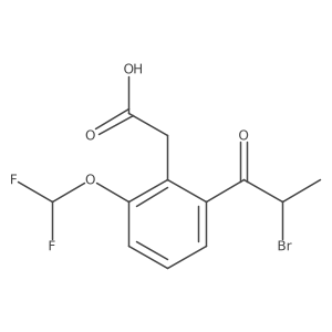 2-(2-Bromopropanoyl)-6-(difluoromethoxy)phenylacetic acid结构式