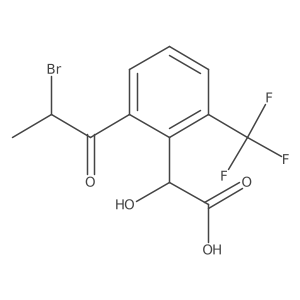 2-(2-Bromopropanoyl)-6-(trifluoromethyl)mandelic acid Structure