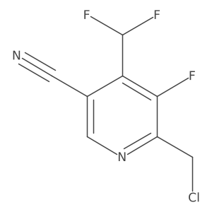 2-(Chloromethyl)-5-cyano-4-(difluoromethyl)-3-fluoropyridine结构式