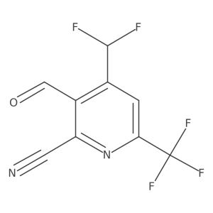 4-(Difluoromethyl)-3-formyl-6-(trifluoromethyl)picolinonitrile Structure