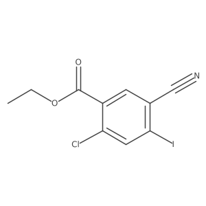 Ethyl 2-chloro-5-cyano-4-iodobenzoate结构式