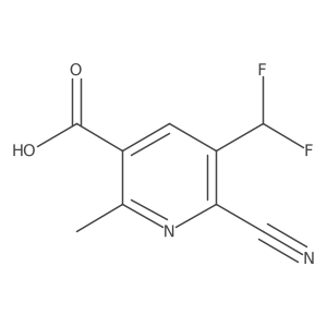 6-Cyano-5-(difluoromethyl)-2-methylnicotinic acid结构式