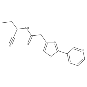 N-(1-cyanopropyl)-2-[2-(pyridin-3-yl)-1,3-thiazol-4-yl]acetamide Structure