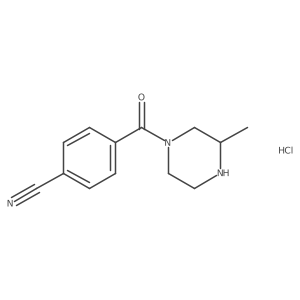 4-(3-Methylpiperazine-1-carbonyl)benzonitrile hydrochloride结构式