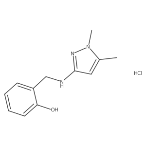 2-[[(1,5-Dimethylpyrazol-3-yl)amino]methyl]phenol;hydrochloride结构式