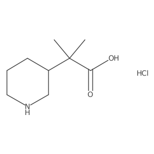 2-Methyl-2-(piperidin-3-yl)propanoic acid hydrochloride Structure