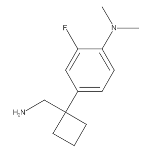 4-[1-(aminomethyl)cyclobutyl]-2-fluoro-N,N-dimethylaniline结构式