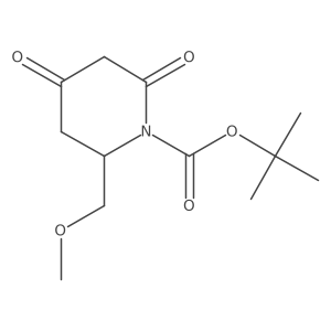 tert-Butyl 2-(methoxymethyl)-4,6-dioxopiperidine-1-carboxylate Structure