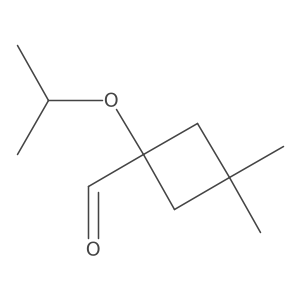 3,3-Dimethyl-1-(propan-2-yloxy)cyclobutane-1-carbaldehyde Structure