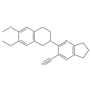 2-(6,7-dimethoxy-1,2,3,4-tetrahydroisoquinolin-2-yl)-5H,6H,7H-cyclopenta[b]pyridine-3-carbonitrile Structure