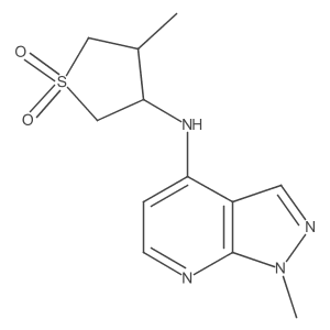 (3R,4S)-3-Methyl-4-((1-methyl-1H-pyrazolo[3,4-b]pyridin-4-yl)amino)tetrahydrothiophene 1,1-dioxide结构式