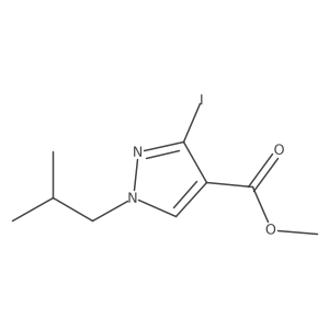 Methyl 3-iodo-1-(2-methylpropyl)pyrazole-4-carboxylate结构式