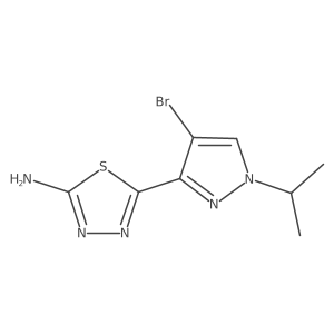 5-[4-bromo-1-(propan-2-yl)-1H-pyrazol-3-yl]-1,3,4-thiadiazol-2-amine Structure