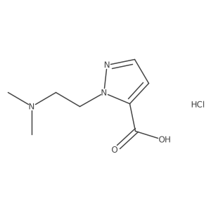 1-[2-(Dimethylamino)ethyl]-1H-pyrazole-5-carboxylic acid hydrochloride Structure