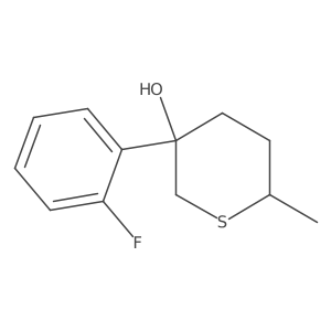 3-(2-Fluorophenyl)-6-methylthian-3-ol结构式
