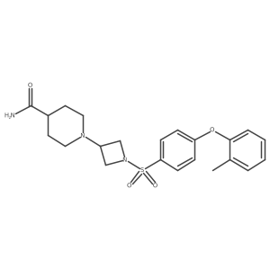 1-(1-((4-(o-Tolyloxy)phenyl)sulfonyl)azetidin-3-yl)piperidine-4-carboxamide Structure