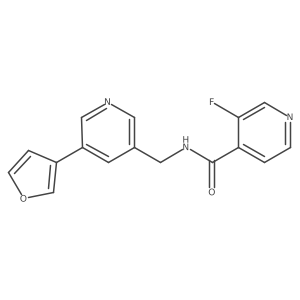 3-fluoro-N-((5-(furan-3-yl)pyridin-3-yl)methyl)isonicotinamide Structure